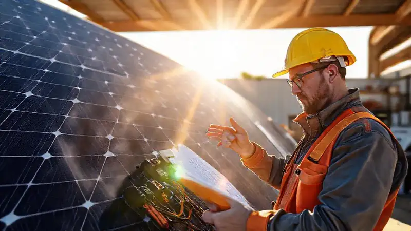 Técnicos resuelven problemas de paneles solares