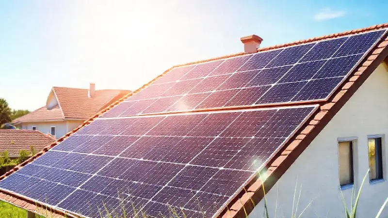 Paneles solares generan energía en casa