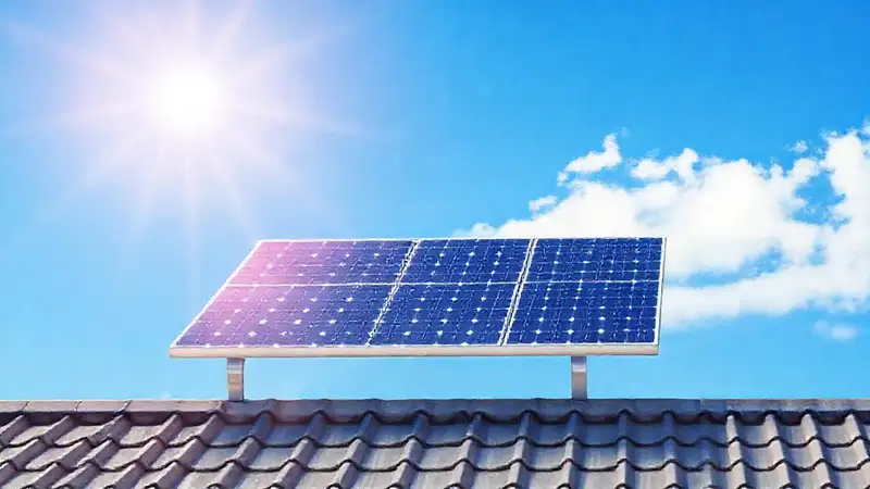 Paneles solares modernos ilustran energía limpia