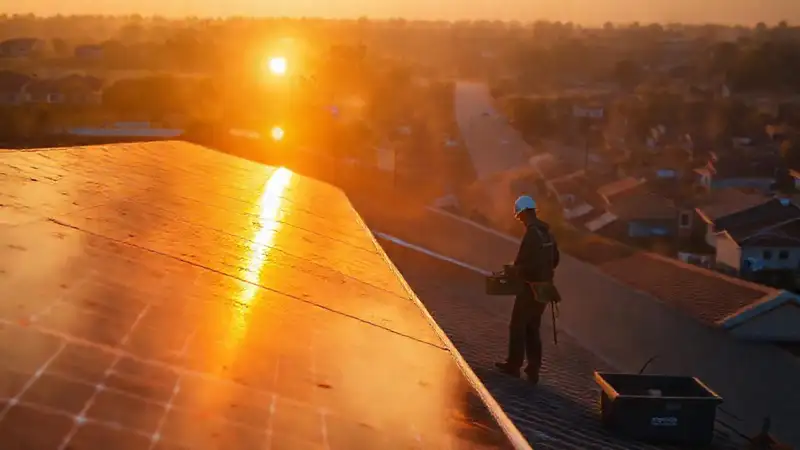 La luz dorada ilumina el mantenimiento