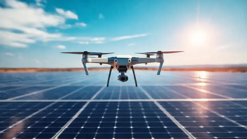 Dron captura la eficiencia solar moderna