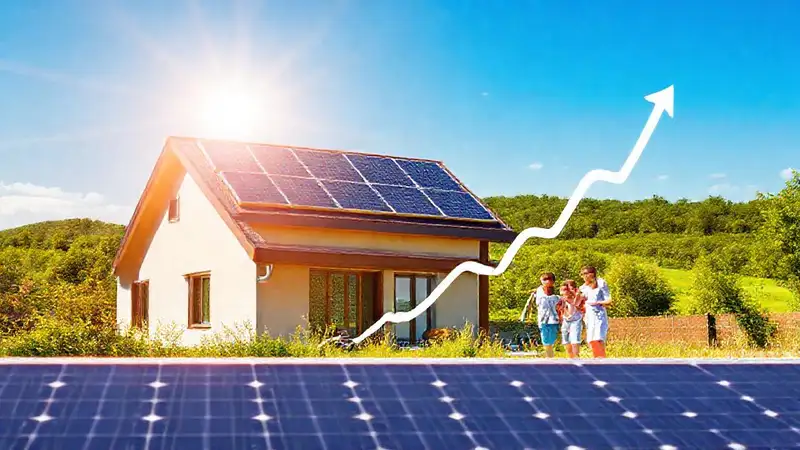 Paneles solares impulsan un hogar próspero