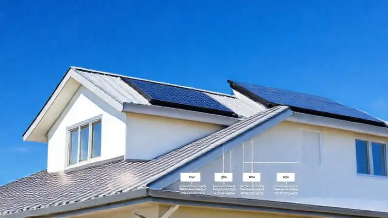 Casa moderna con techo solar limpio