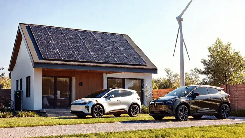 Un hogar moderno vive de energía sostenible