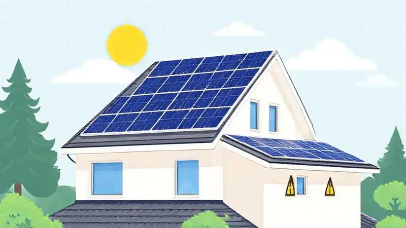 Paneles solares en una casa moderna