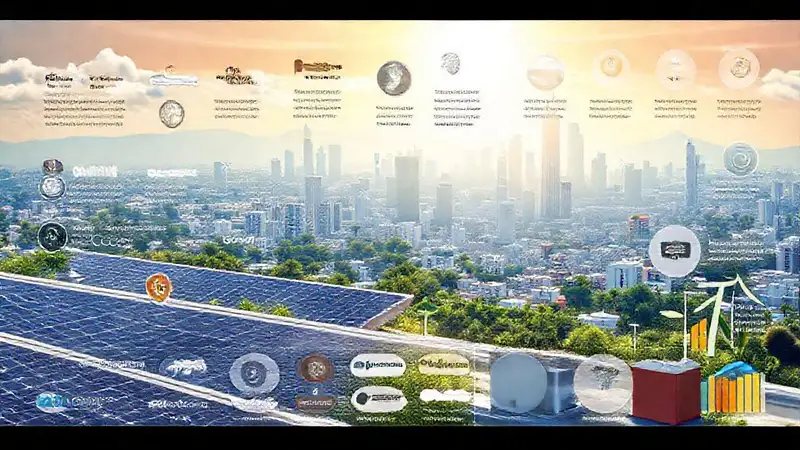 Energía solar brillante impulsa un futuro limpio
