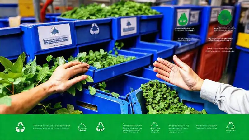 Reciclaje sostenible con señalización clara