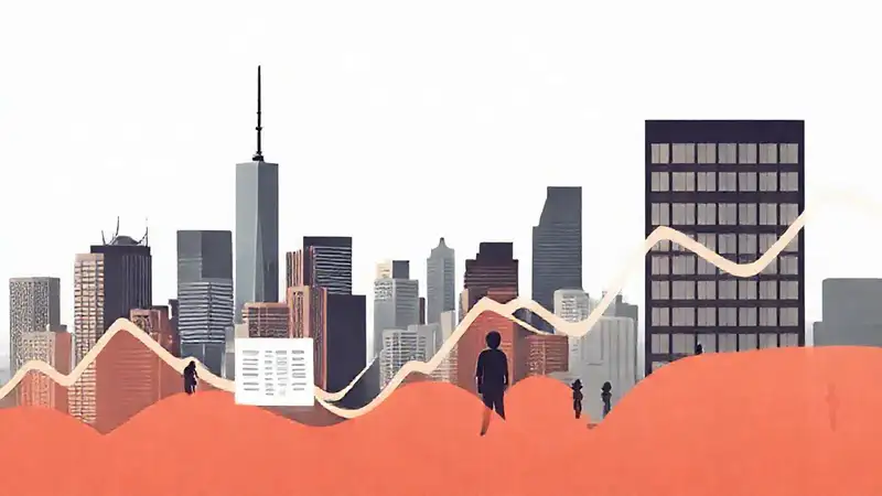 El panorama urbano refleja datos financieros serios