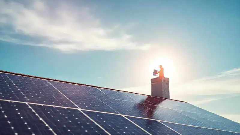 Paneles solares capturan energía bajo el sol