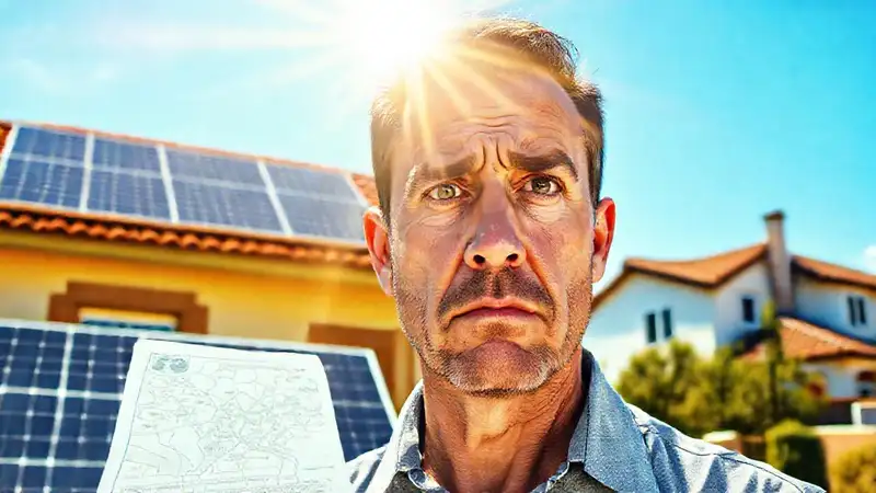 Paneles solares en un edificio legal