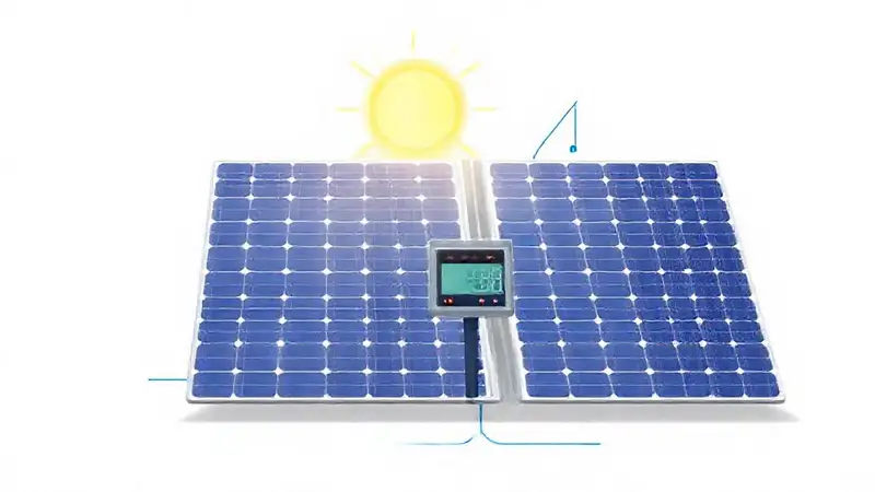 Paneles solares muestran energía bidireccional digital