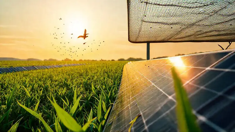 Paneles solares capturan un día vibrante