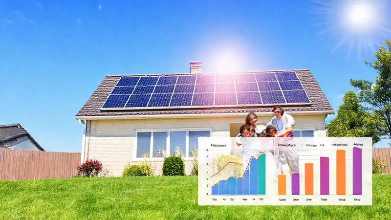Paneles solares generan energía familiarmente