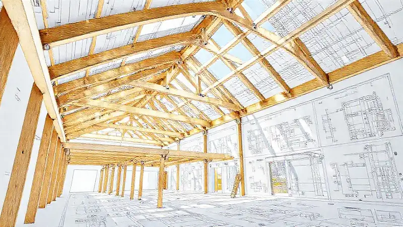 Planos arquitectónicos modernos muestran construcción detallada