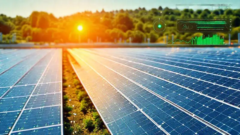 Solar farm digital: energía verde y tech