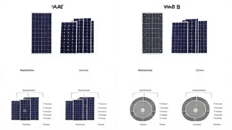 Comparación de paneles solares: marca A vs. B